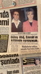 Gözcü Gazetesi 27 Mart 1997 - Gülay Atığ , Emrahın Klibinde Oynayacak GZ93647 - 2