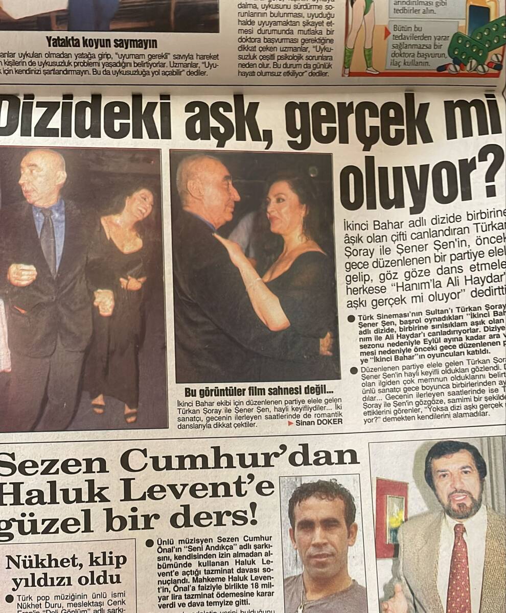Gözcü Gazetesi 27 Mayıs 2000 - Türkan Şoray Ve Şener Şen Partide El Ele Göz Göze Dans Etti - Cimbom'a Can Feda GZ2078 - 2