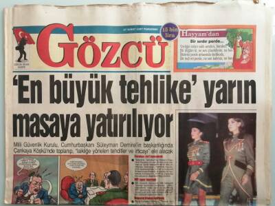 Gözcü Gazetesi 27 Şubat 1997 Siyasilerin Ortak Görüşü Türkiyeyi Başkanlık Sistemi Kurtarır - GZ44110 - 2