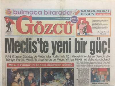 Gözcü Gazetesi 27 Temmuz 1997 - Mesut Yılmazın Annesi Ölümden Döndü GZ32911 - 1