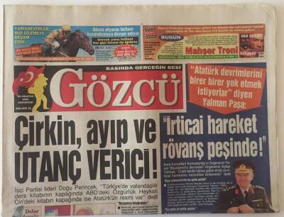 Gözcü Gazetesi 28 Ağustos 2004 - Cumhurbaşkanı Sezer Yargıyı Yıpratmayın Diyerek Medyayı Uyardı GZ22529 - 1