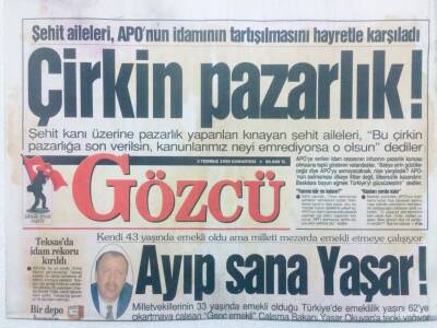Gözcü Gazetesi 3 Temmuz 1999 - Ajda Pekkan Kalbine Kredi Kartı Aldı GZ43146 - 2