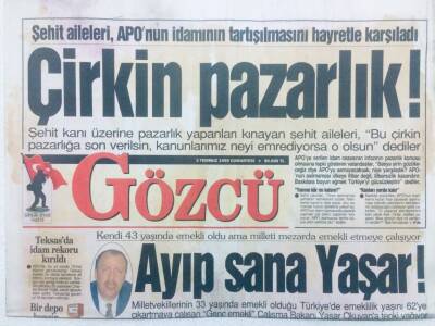 Gözcü Gazetesi 3 Temmuz 1999 - Ajda Pekkan Kalbine Kredi Kartı Aldı GZ43146 - 1
