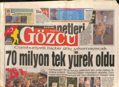 Gözcü Gazetesi 30 Ekim 2005 - Çocuklara İşkence Amerikan Basınında GZ109486 - 1