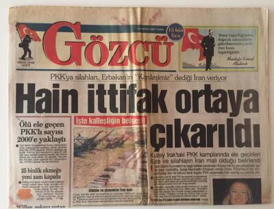 Gözcü Gazetesi 30 Mayıs 1997 - Pkkya Silahları İran Veriyor Hain İttifak Ortaya Çıkarıldı GZ31312 - 1