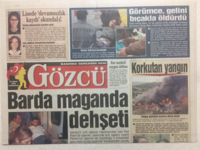 Gözcü Gazetesi 30 Nisan 2005 - Barda Maganda Dehşeti GZ24302 - 1