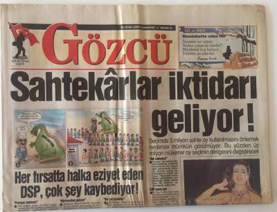 Gözcü Gazetesi 30 Ocak 1999 - Her Fırsatta Halka Eziyet Eden DSP, Çok Şey Kaybediyor GZ22524 - 1