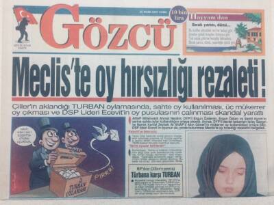 Gözcü Gazetesi - 31 Ocak 1997 - Mecliste Oy Hırsızlığı Rezaleti GZ46860 - 1