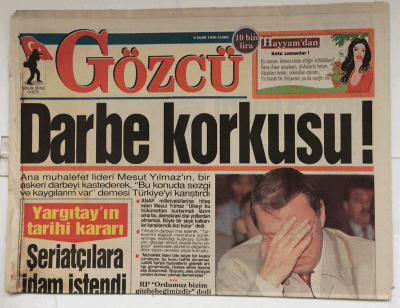 Gözcü Gazetesi 4 Ekim 1996 - Darbe Korkusu ! GZ7659 - 1