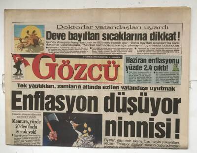 Gözcü Gazetesi 4 Temmuz 1998 - Neredesin Baykal ? GZ7993 - 1