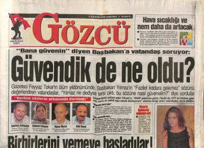 Gözcü Gazetesi 5 Ağustos 1998 - Sezen Aksu , Sevgilisi İçin Şarkı Yazdı GZ82438 - 1