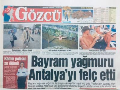 Gözcü Gazetesi 7 Aralık 2002 - Kadın Polisin Sır Ölümü GZ43156 - 2