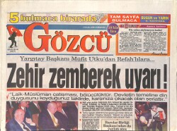 Gözcü Gazetesi 7 Eylül 1996 - Orhan Gencebay'ın Gizli Dünyası - Seda Sayan: Üçüncü Kocam Memur Olsun GZ3363 - 1