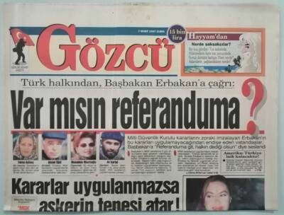 Gözcü Gazetesi 7 Mart 1997 Hülya Avşar Anne Diyecek Kimsesiz Çocuk Arıyor -GZ37877 - 1