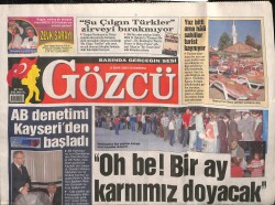 Gözcü Gazetesi 8 Ekim 2005 - Zeki Mürenin Suyunu Kestiler GZ116317 - 1