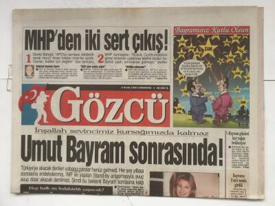 Gözcü Gazetesi 8 Ocak 2000 - Metriste Yine Şeriatçı İsyanı ! GZ8462 - 1