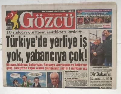 Gözcü Gazetesi 8 Ocak 2005 - 10 Milyon Yurttaşın İşsizlikten Kırıldığı... GZ8279 - 1