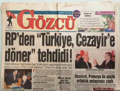 Gözcü Gazetesi 9 Mayıs 1997 Cumhurbaşkanı Süleyman Demirel Polonyada Dost Düşman Herkesi Uyardı -GZ44774 - 1