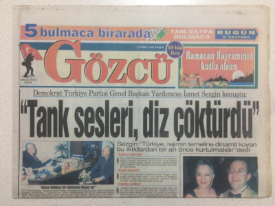 Gözcü Gazetesi 9 Şubat 1997 - Ebru Gündeş Ve Kerem Alışık Aşklarını İlan Ettiler GZ24307 - 1