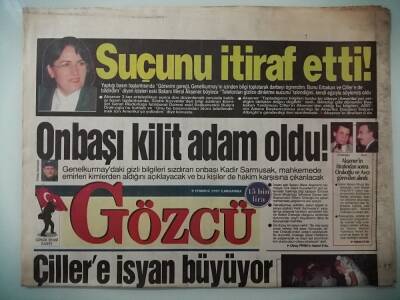 Gözcü Gazetesi 9 Temmuz 1997 Onbaşı Kilit Adam Oldu -GZ14702 - 1