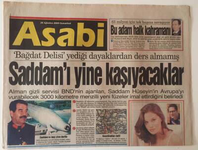 Gözcü Gazetesi Asabi Eki 26 Ağustos 2000 - Saddamı Yine Kaşıyacaklar GZ31315 - 1