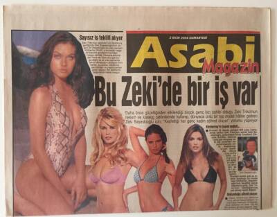 Gözcü Gazetesi Asabi Magazin Eki 2 Ekim 2004- Emre Aşık - Bu Zeki Trikoda Bir İş Var Keşfettiği Mankenler Şöhret Oluyor GZ31305 - 1
