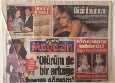 Gözcü Gazetesi Asabi Magazin Eki 29 Temmuz 2005 - Yeşim Salkım Ölürüm de Bir Erkeğe Boyun Eğmem GZ26250 - 1