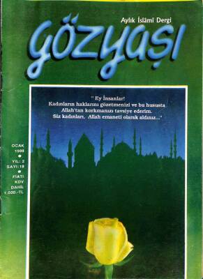 Gözyaşı Aylık İslami Dergisi Ocak 1989 - Yıl 2 Sayı 18 NDR76003 - 1
