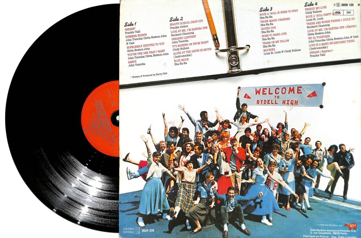 Grease - The Original Sountrack (Fransa Baskı) 2 LP PLAK (10/8.5) PLK25955 - 2