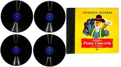 Grieg, Walter Gieseking, Berlin State Opera House Orchestra*, Hans Rosbaud – Concerto In A Minor (1940s -Canada) TAŞ PLAK 4lü Set (109) PLK18389 - 1