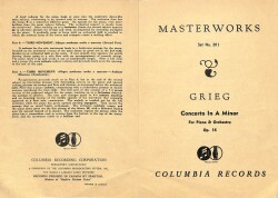 Grieg, Walter Gieseking, Berlin State Opera House Orchestra*, Hans Rosbaud – Concerto In A Minor (1940s -Canada) TAŞ PLAK 4lü Set (109) PLK18389 - 2