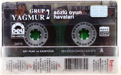 Grup Yağmur 2 - Sözlü Oyun Havaları Kaset (İkinci El) KST5601 - 2