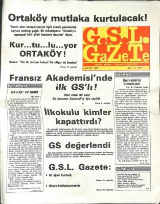 G.S.L. Gazetesi Mayıs 1991 - Fransız Akademisinde İlk GSlı ! - GS Değerlendi GZ105009 - 1