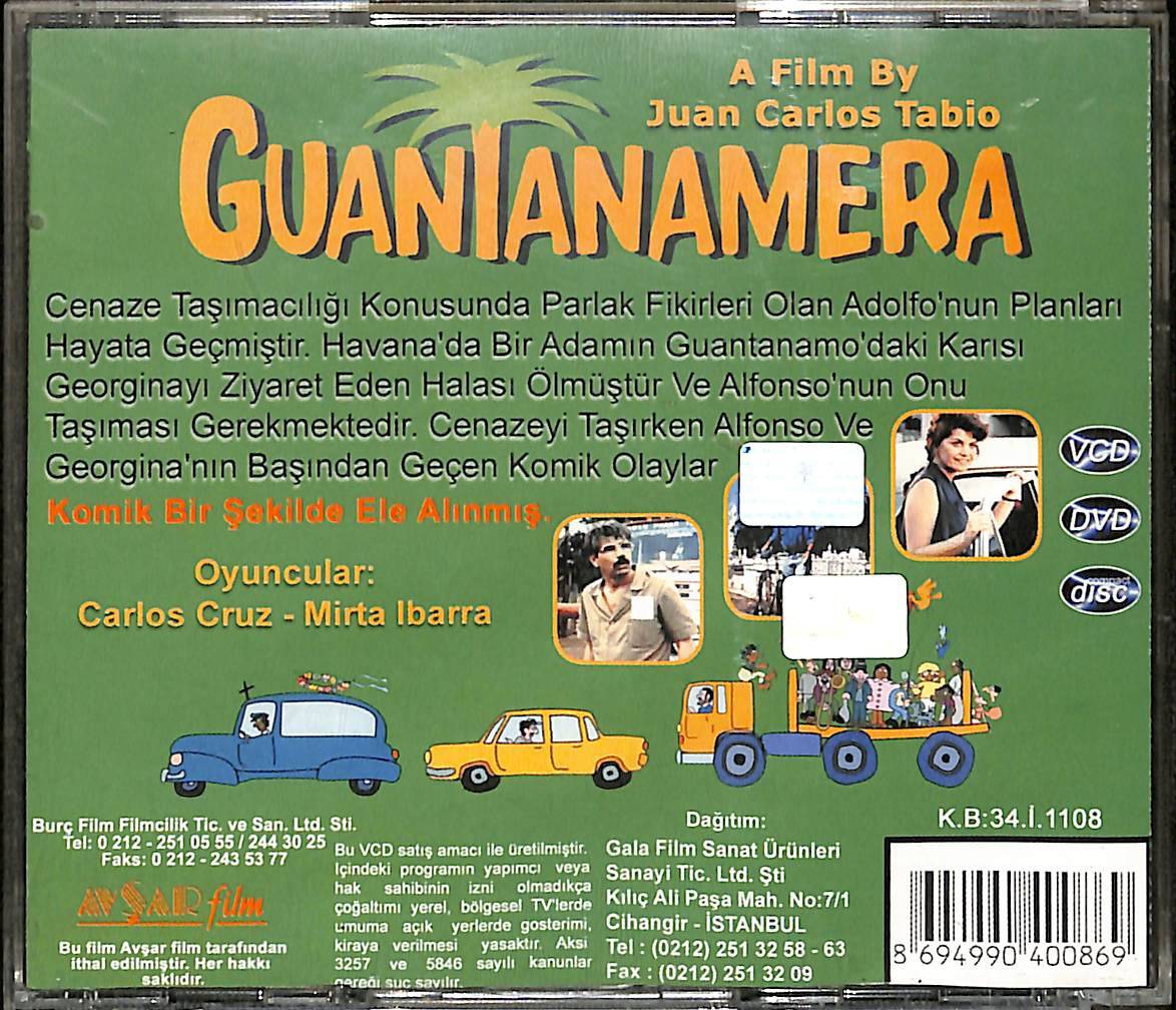 Guantanamera (1995) Orjinal VCD Film ' Carlos Cruz, Mirtha Ibarra ' VCD28107 - 2