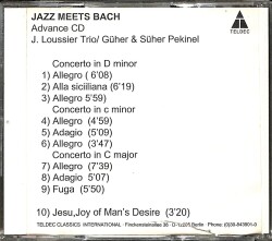 Güher and Süher Pekinel - Take Bach Jacques Loussier Trio CD (İkinci El) CD5116 - 2