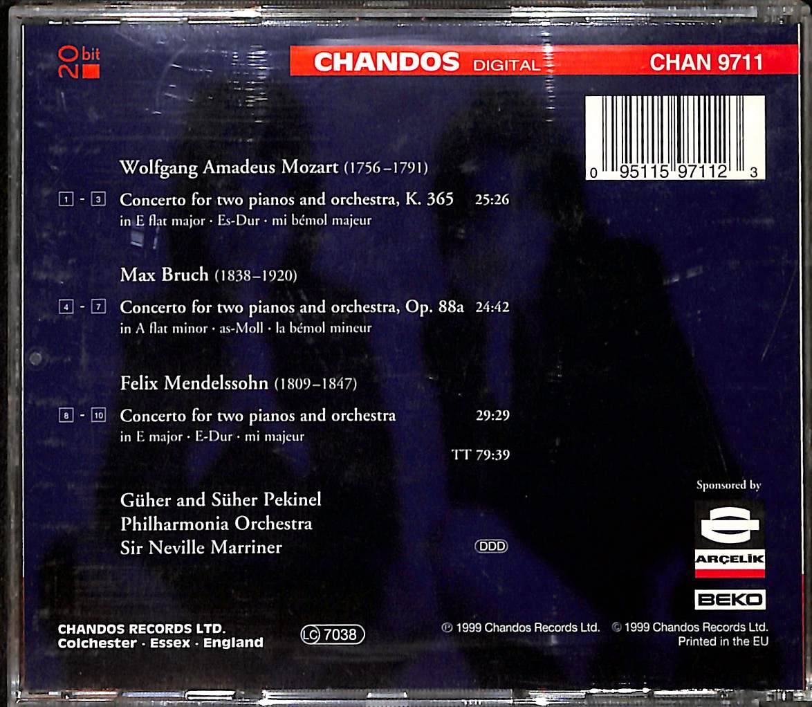 Güher & Süher Pekinel - Mozart / Mendelssohn / Bruch CD (İkinci El) CD5591 - 2