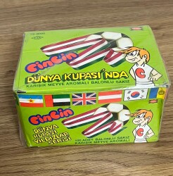 CİNCİN -CİNCİN DÜNYA KUPASINDA (DANDY) 1991 Şekerli Sakız Açılmamış Kutu # SKZ1808 - 2