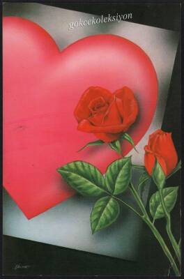 Gül Temalı Kartpostal KRT2710 - 1