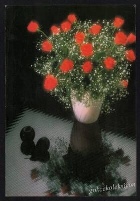 Gül Temalı Kartpostal KRT3010 - 1