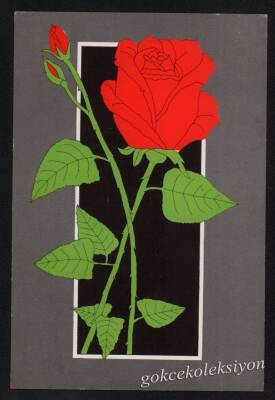 Gül Temalı Kartpostal KRT3043 - 1