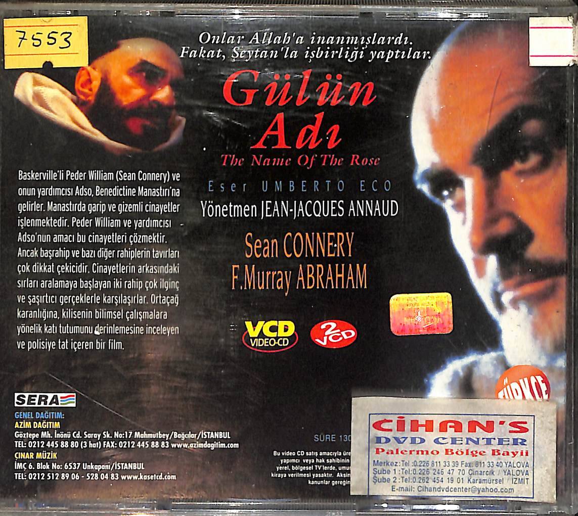 Gülün Adı VCD Film (İkinci El) VCD27516 - 2