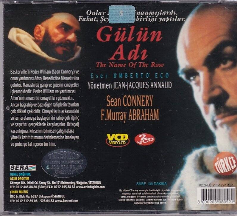 Gülün Adı VCD Film VCD9419 - 2