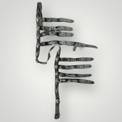 Gümüş Savatlı Antika Çerkez Kemeri AOB5086 - 3