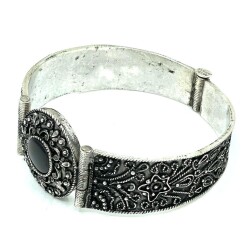 Gümüş El Yapımı 925 Ayar Bileklik-Bilezik EBY8014 - 3