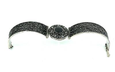 Gümüş El Yapımı 925 Ayar Bileklik-Bilezik EBY8014 - 4