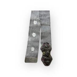 Gümüş Hasır Damgalı Antika Trabzon Kemer AOB6022 - 3