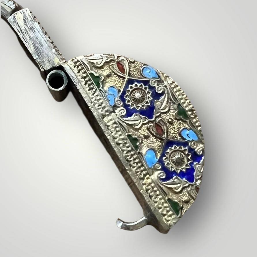 Gümüş Mineli Damgalı Antika Çerkez Kemeri AOB5091 - 3