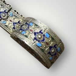 Gümüş Mineli Damgalı Antika Çerkez Kemeri AOB5091 - 5