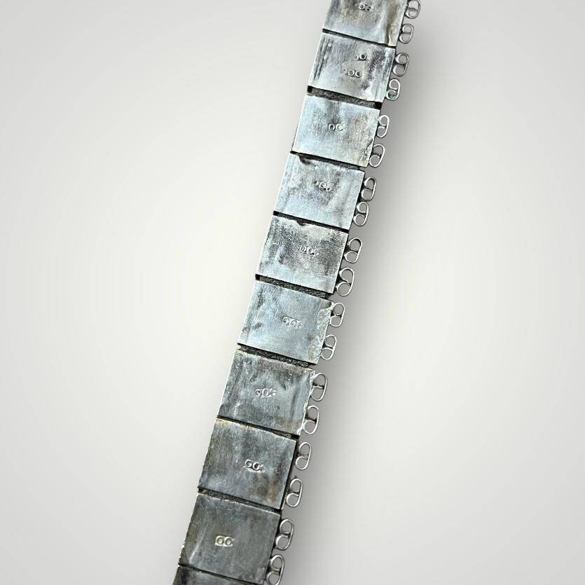 Gümüş Mineli Damgalı Antika Çerkez Kemeri AOB5091 - 6