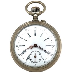 Gümüş Porselen Kadran Kurmalı Cep Saati – Usta İmzalı Arka Kapak | 48.5 mm (#2.18) SAA298 - 2